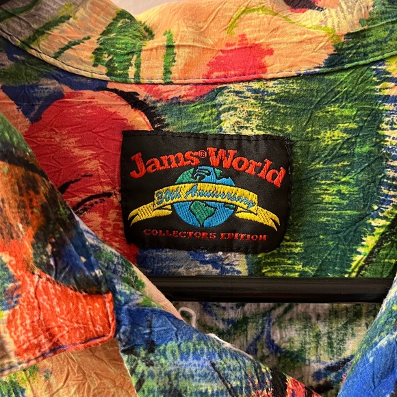 XL Jams World Multicolor Artistic Men's Shirt EUC/(RSB 4/#18) PTP 27-28/L31 - Picture 3 of 5
